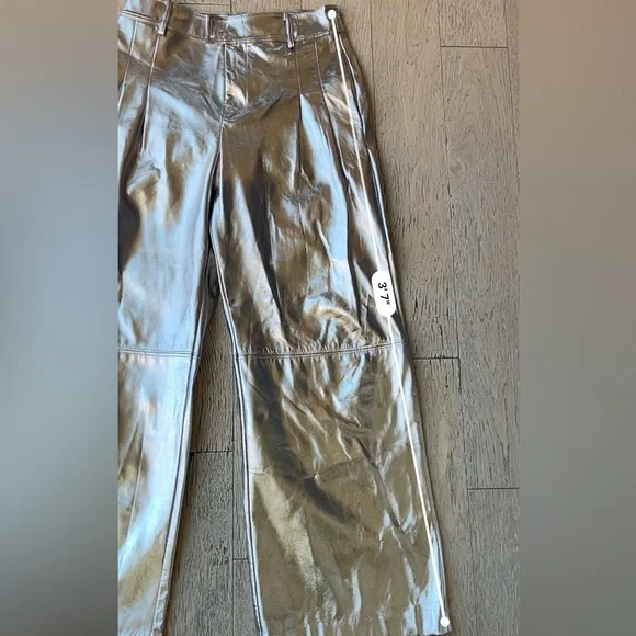 Women's Silver Metallic Pants - Picture 12 of 12